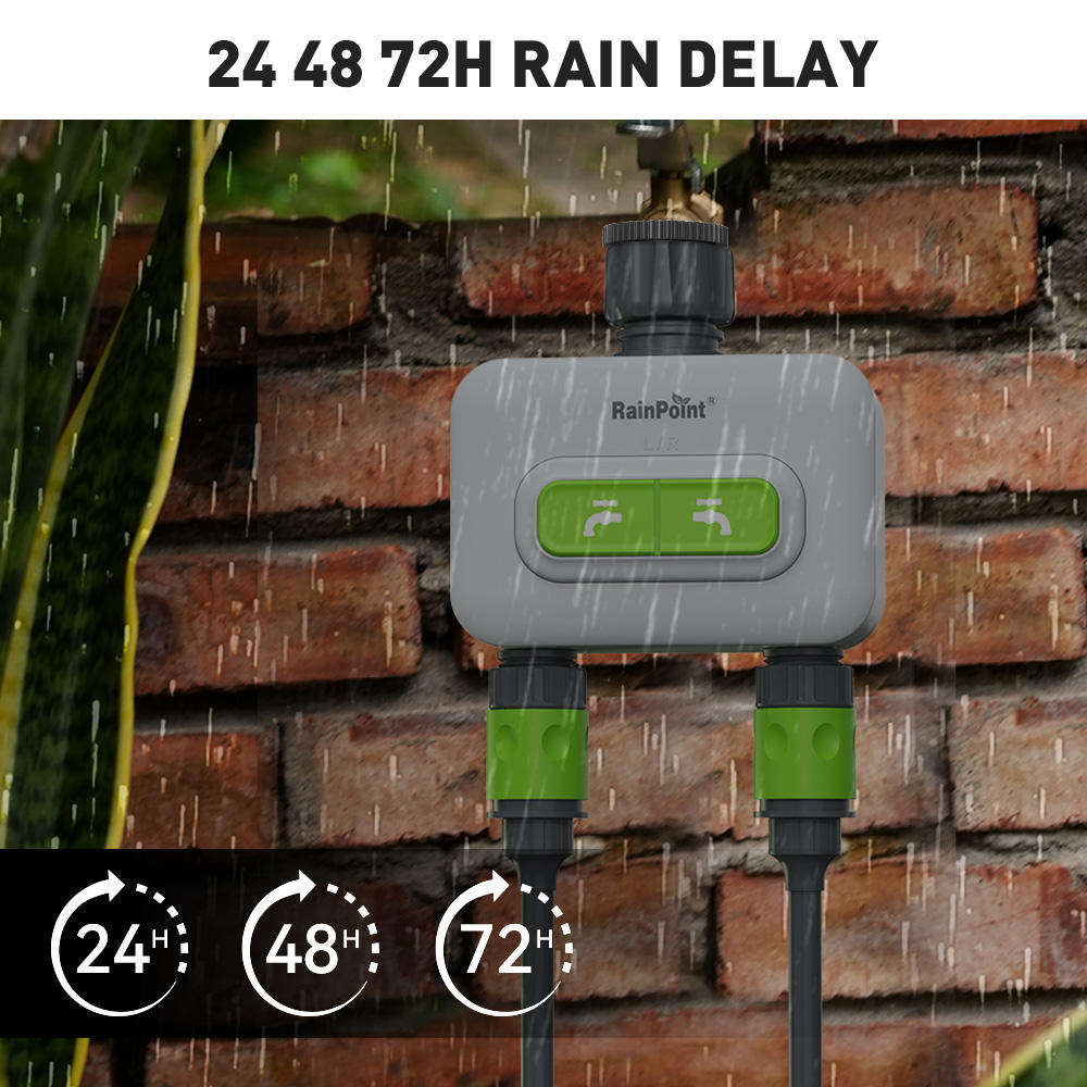 RainPoint Wireless Smart Wi-Fi 2-Zone Irrigation Timer (Device Only)