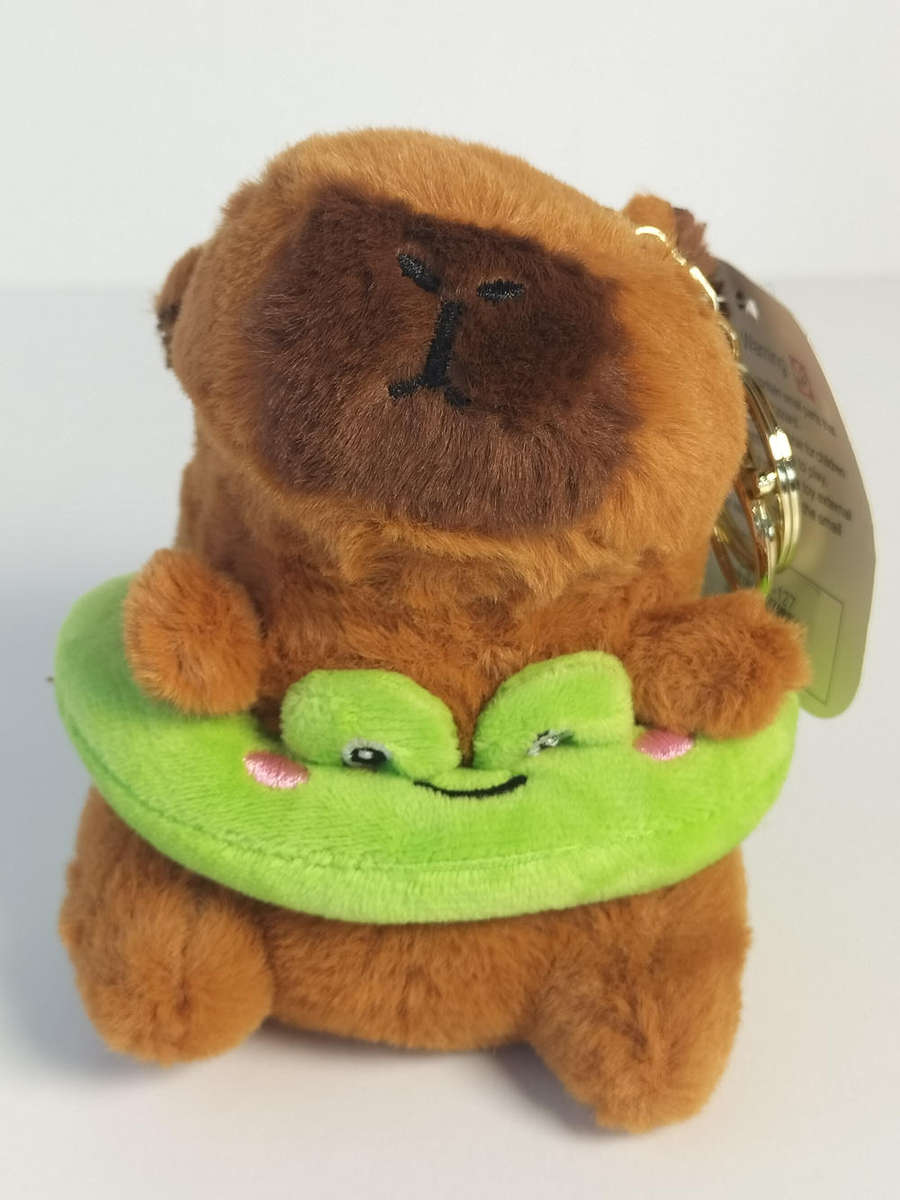 Capybara plush keyring cuties with removable swim tube