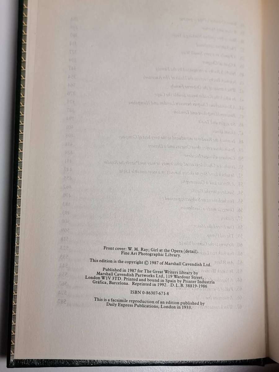 The Great Writers Library (Bid per book)