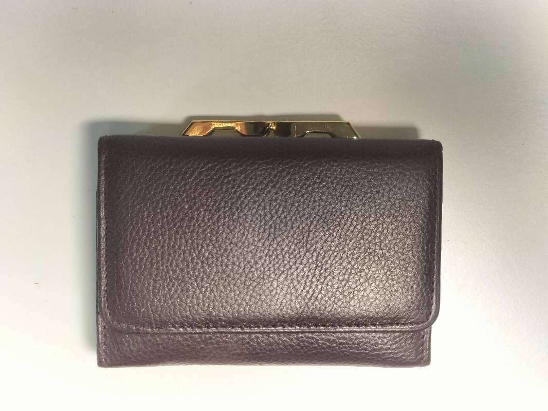 Genuine Leather Clutch Purse Burgundy