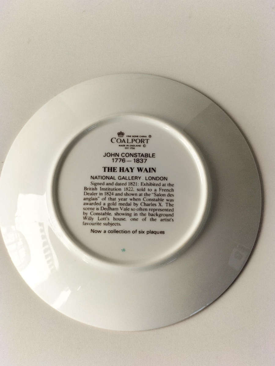 Fine Bone China CoalPort Collector's Plate "The Hay Wain"