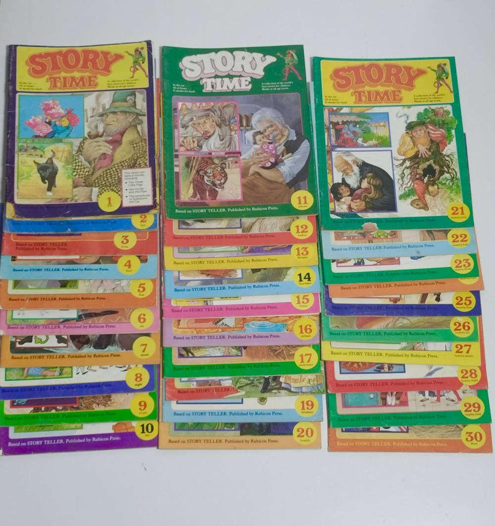 Vintage Collection of Children's Cassette tapes and Magazines in case