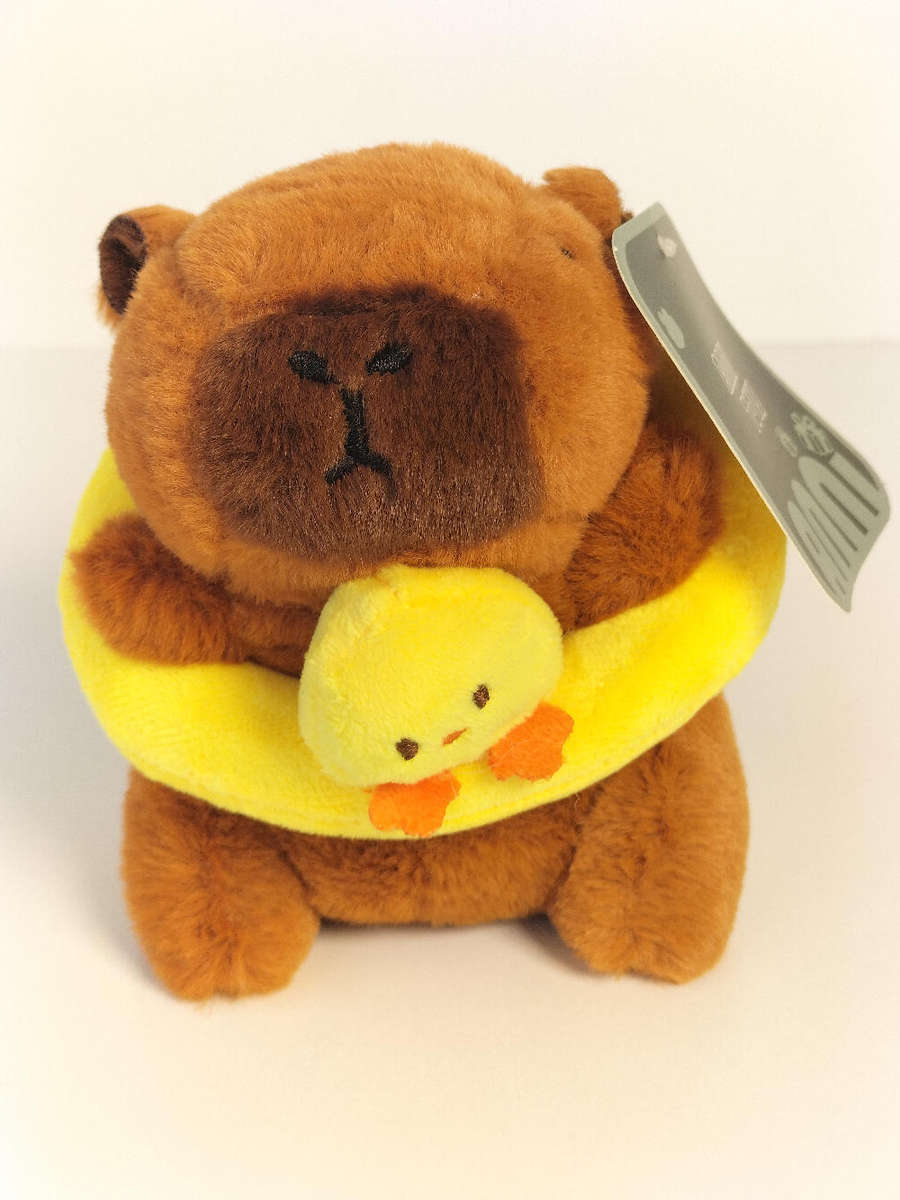 Capybara plush keyring cuties with removable swim tube