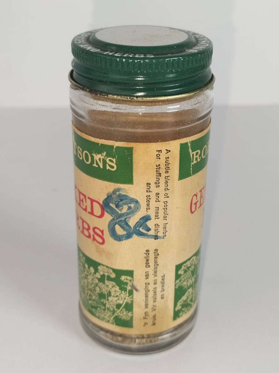 Vintage Robertson's Mixed Herbs spice bottle