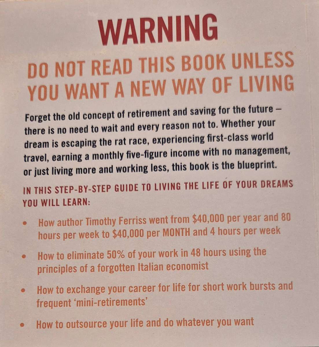 The 4-Hour Work Week - Timothy Ferriss - ESCAPE THE 9-5