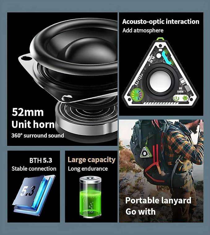 Bluetooth Speaker with Loud Sound & Punchy Bass, with 360 Surround