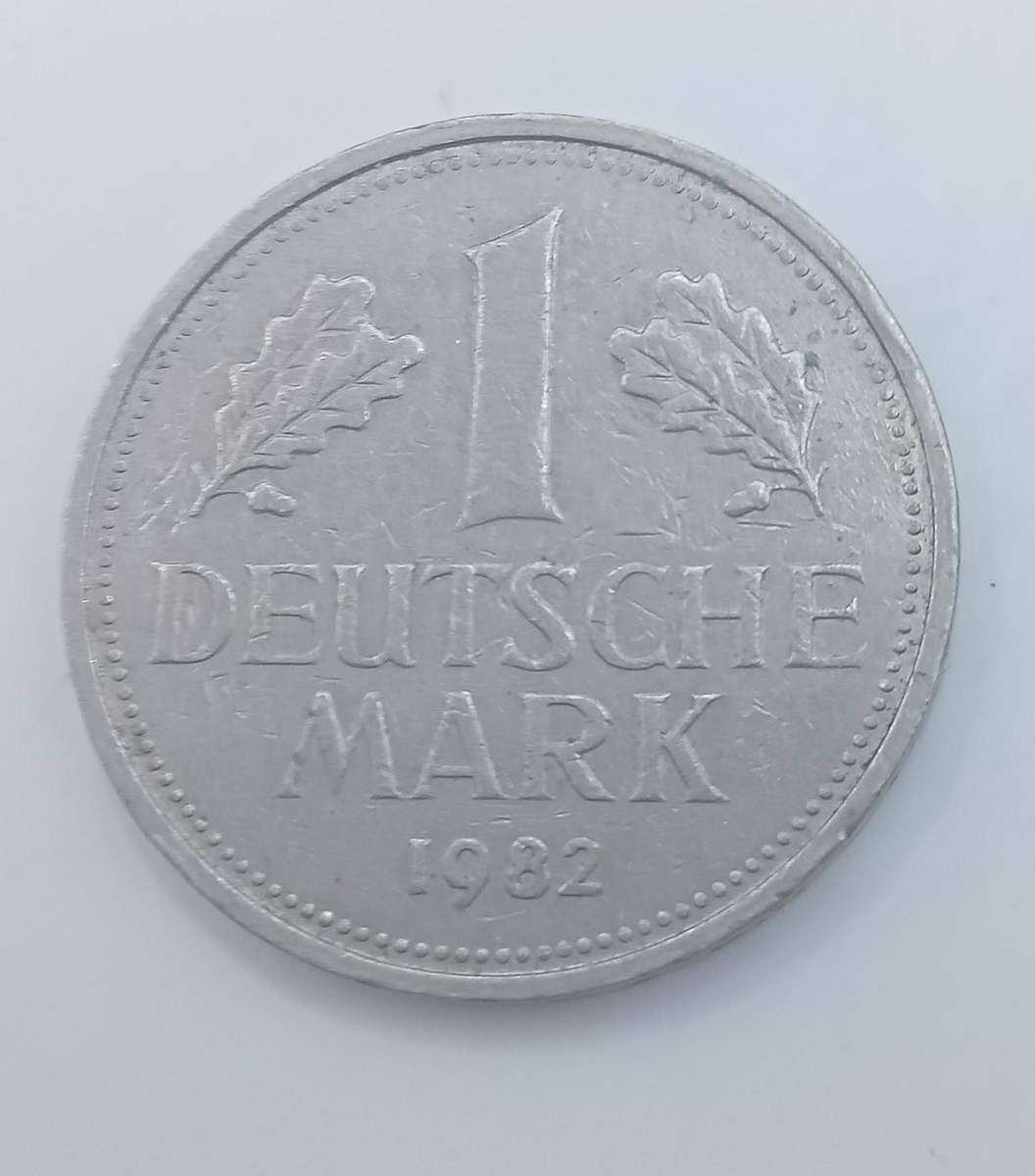 1982 BUNDES REPUBLIK DEUTCHLAND 1 DEUTSCHE MARK COIN