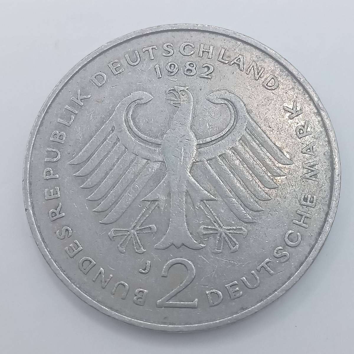 1982 BUNDES REPUBLIK DEUTCHLAND 2 DEUTSCHE MARK COIN