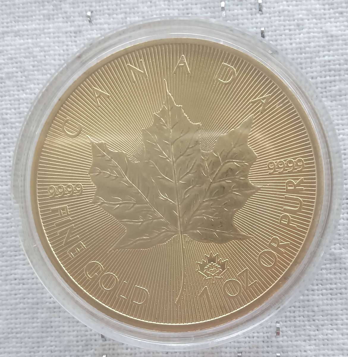 2015 CANADA LEAF COMMEMORATIVE 50 DOLLAR GOLD CLAD COIN FOR COLLECTION