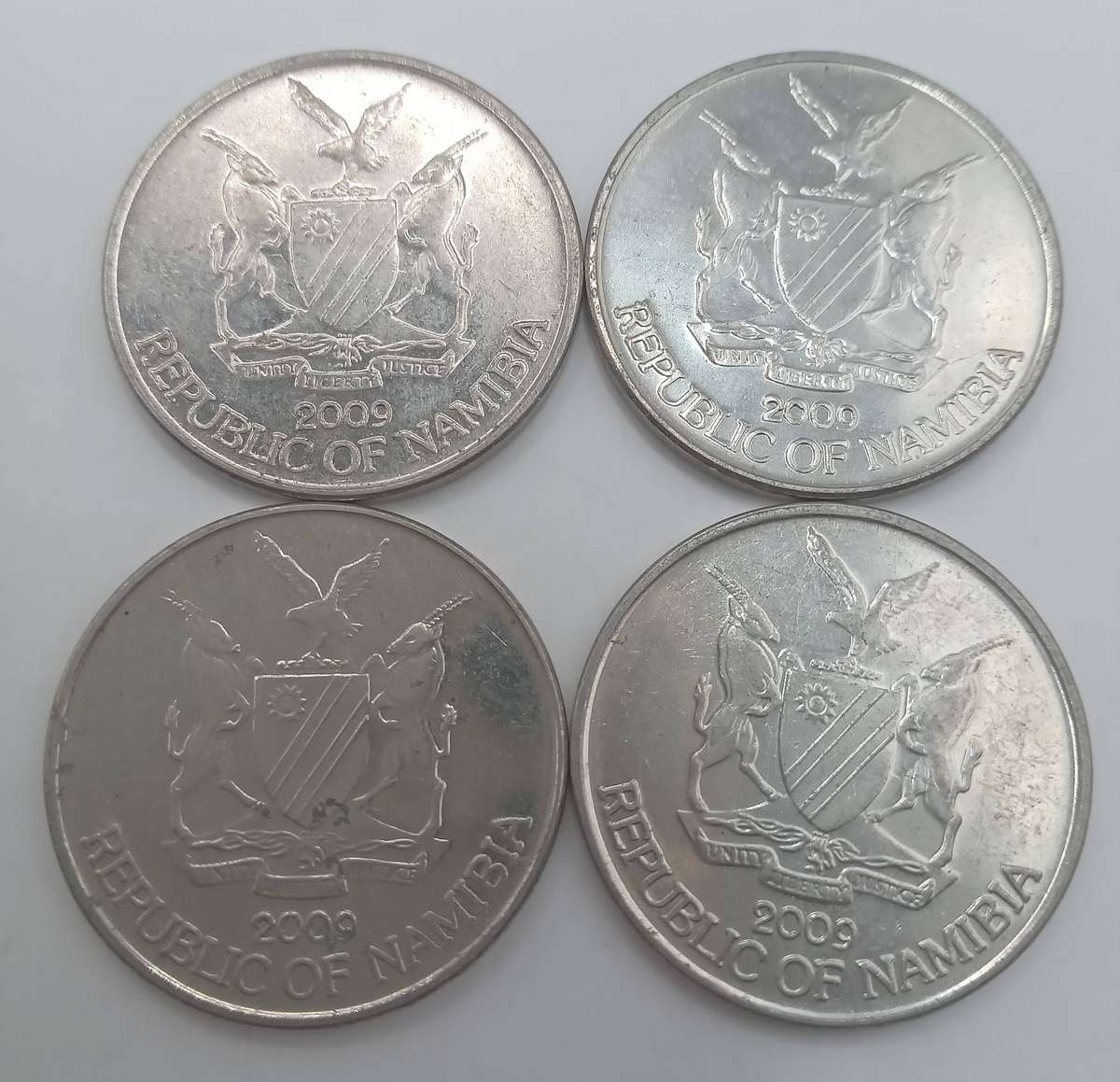 NAMIBIAN 10 CENT COINS: FOUR X 2009