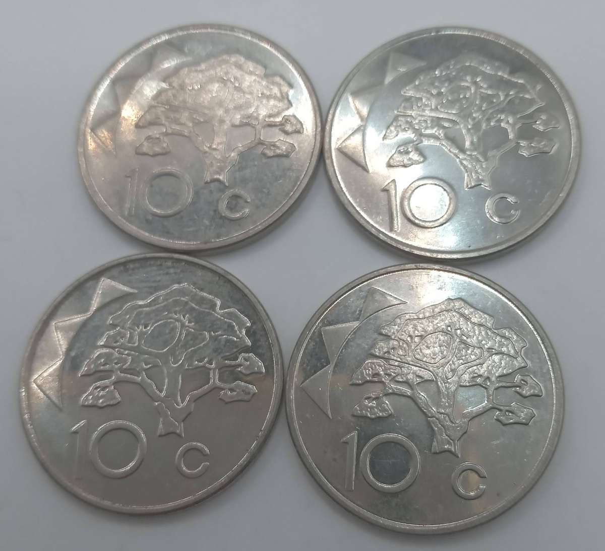 NAMIBIAN 10 CENT COINS: FOUR X 2009