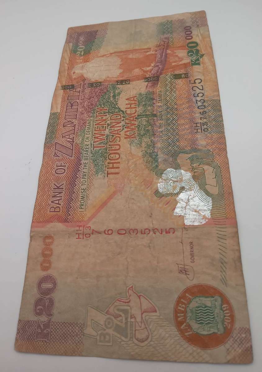 2009 ZAMBIA 20000 KWACHA NOTE