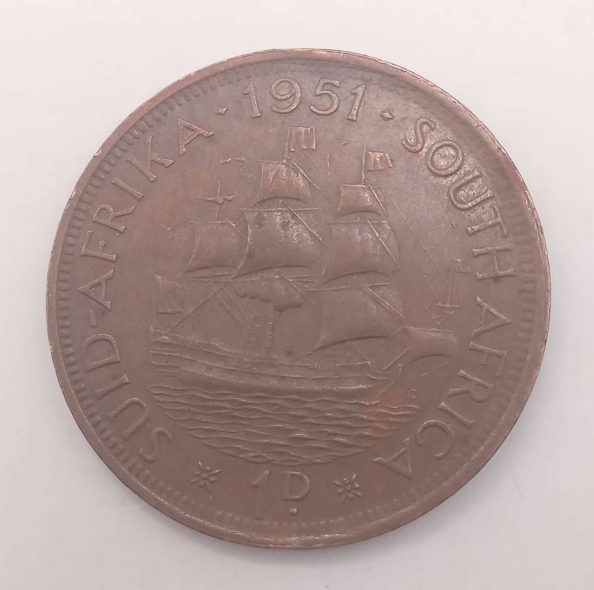 ONE 1951 SA UNION ONE PENNY COIN