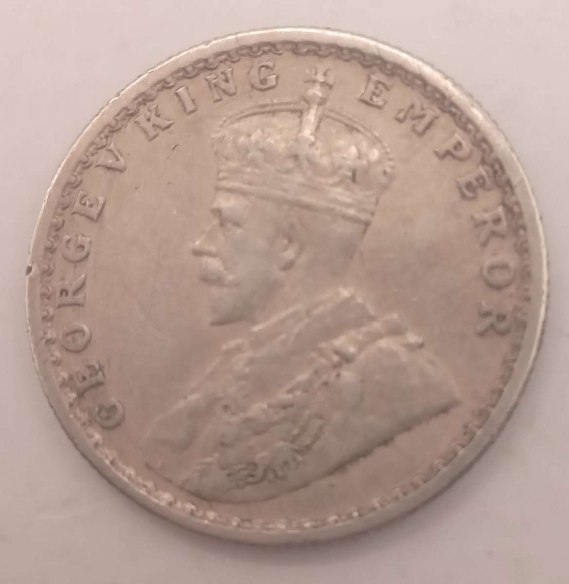 1936 INDIA BRITISH - KING GEORGE V - SILVER HALF RUPEE COIN