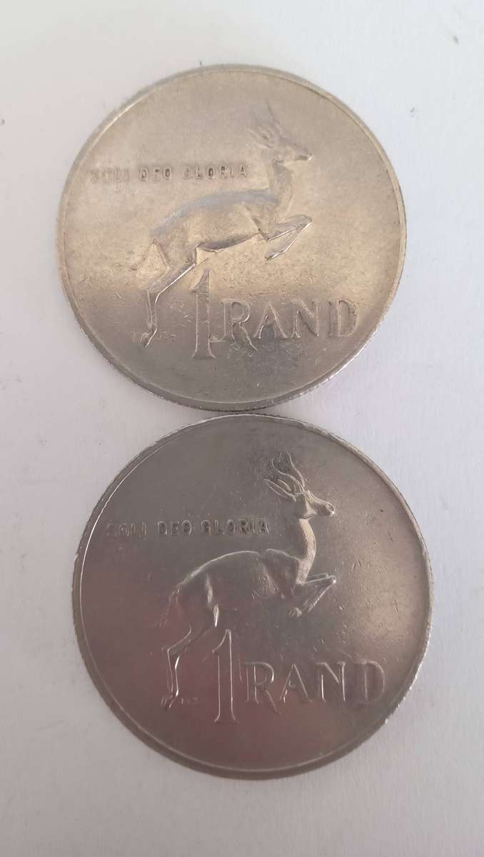 TWO 1979 SA ONE RAND COINS