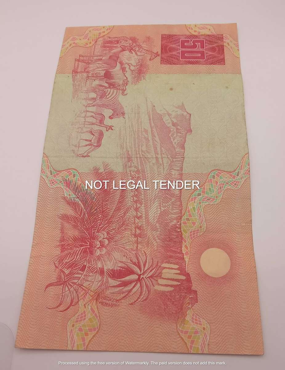 ONE SA FIFTY RAND BANK NOTE - GERHARD DE KOCK - SERIAL NR BA 8595446E