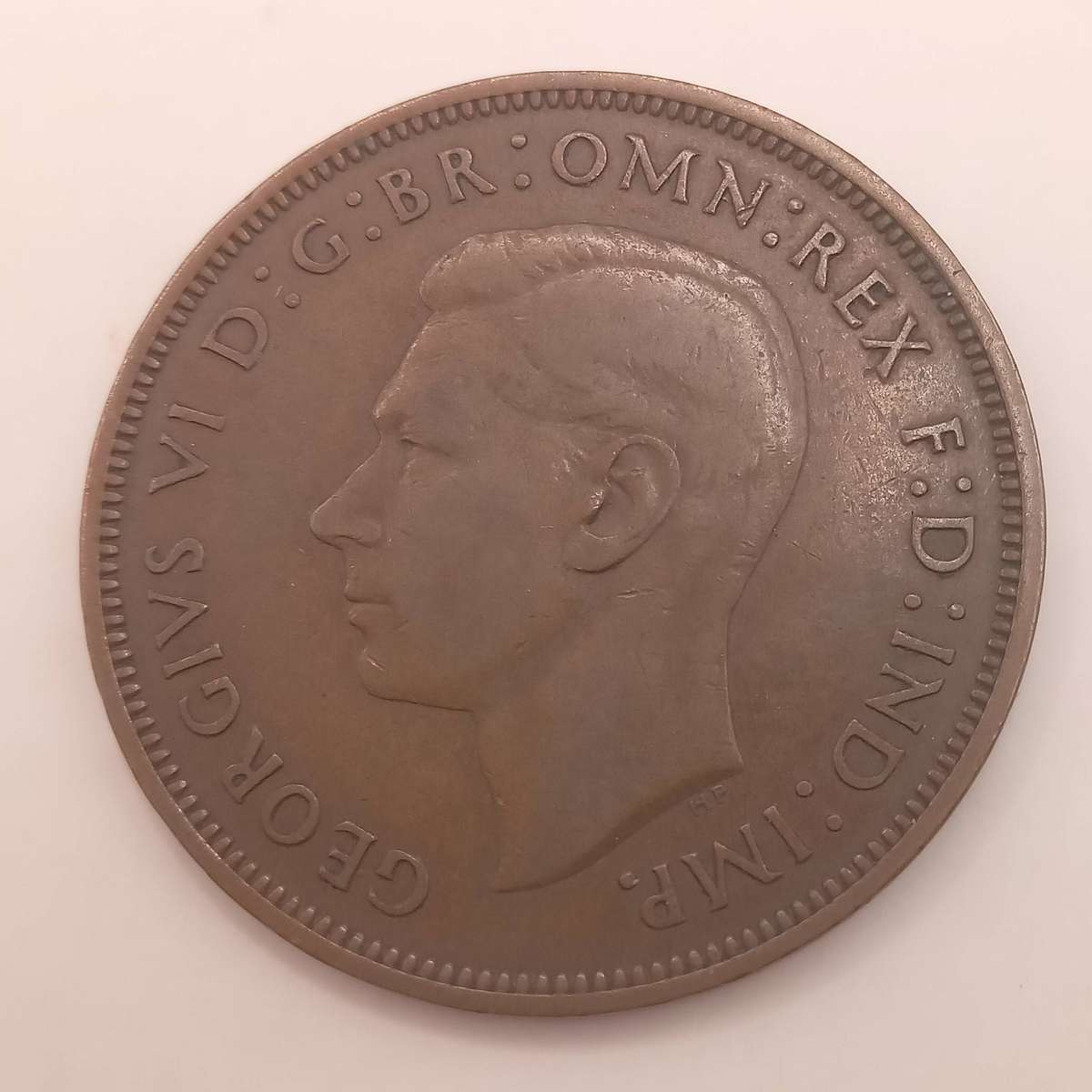 1938 GREAT BRITAIN ONE PENNY - KING GEORGE VI