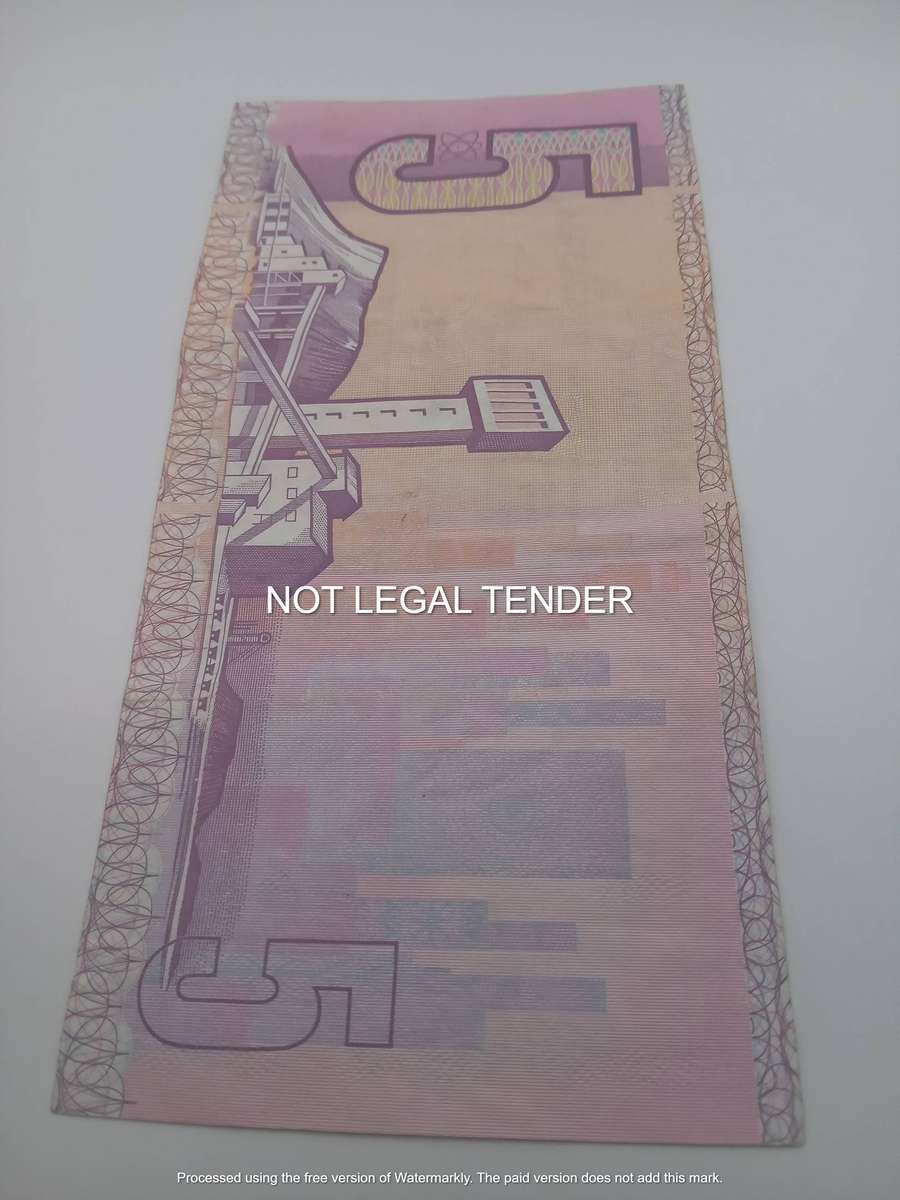 ONE SA FIVE RAND NOTE - CL STALS - SERIAL NR BL3725326