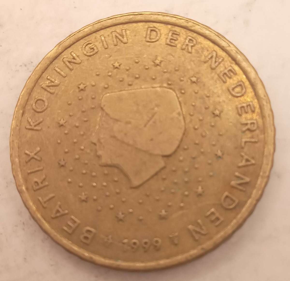 ONE 1999 NETHERLANDS 50 EURO CENT- KONINGN BEATRIX