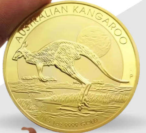 2015 Australian Kangaroo 100 Dollars Elizabeth II Collection 1 oz Gold Clad Commemorative Coin
