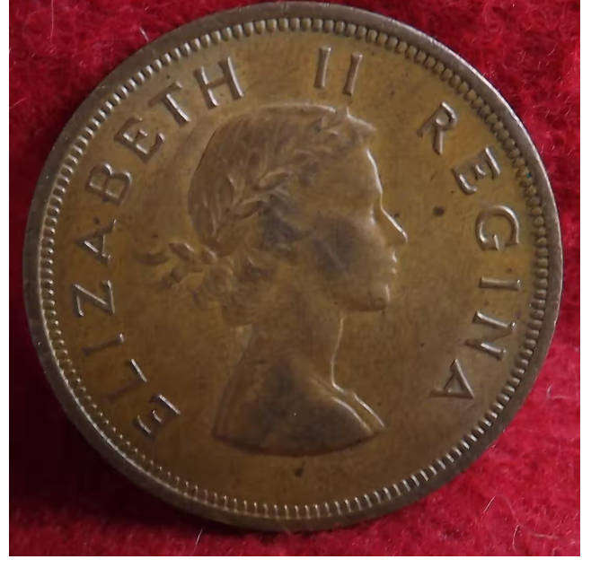 1959 PENNY - ELIZABETH II REGINA - UNION OF SOUTH AFRICA - HIGH GRADE