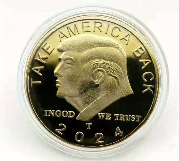2024 Donald Trump - Take America Back - Gold Clad Commemorative Coin