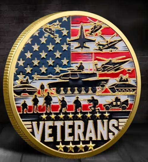 Proud Military Veteran Gold Clad Commemorative Coin