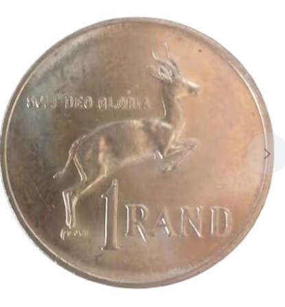 1986 South African 1 Rand Coin - UNC Condition