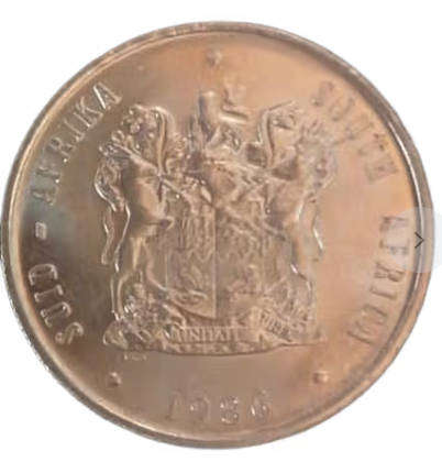 1986 South African 1 Rand Coin - UNC Condition