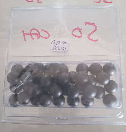 ONE PACK OF 50 X .50 CAL BLACK NYLON BALLS - AMMO FOR UMAREX HDR50 AND TP50