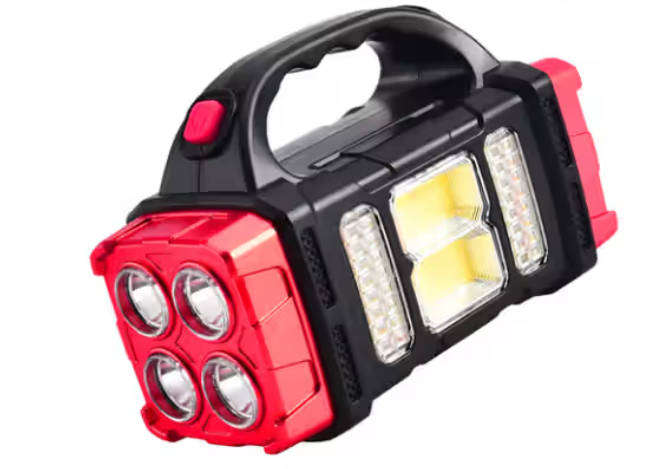 4 Front LED + 4 Rear LED + 32 Side LED + COB Lithium Battery Solar Rechargeable Multifunction Light