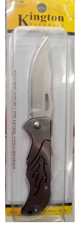 Kington Foldable Pocket Knife - Silver