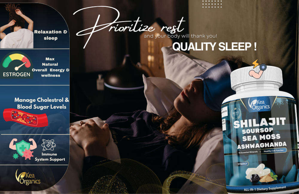 Shilajit,Sea Moss, Lion's Mane, Ashwagandha - 60 Veggie Capsules