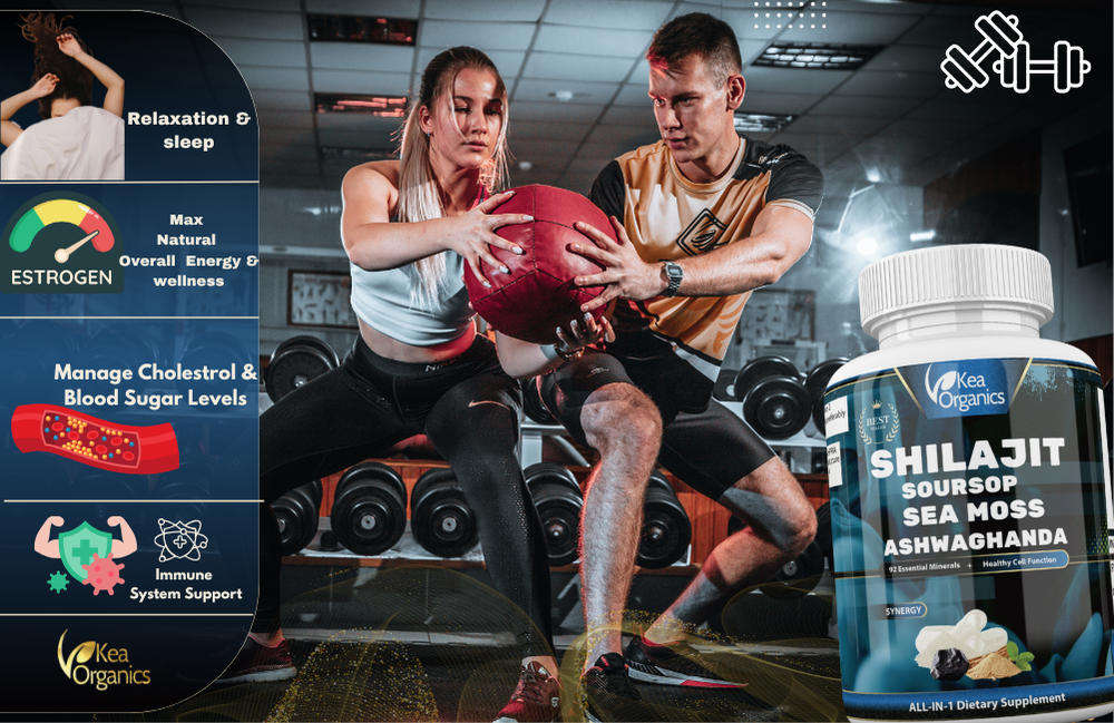 Shilajit,Sea Moss, Lion's Mane, Ashwagandha - 60 Veggie Capsules