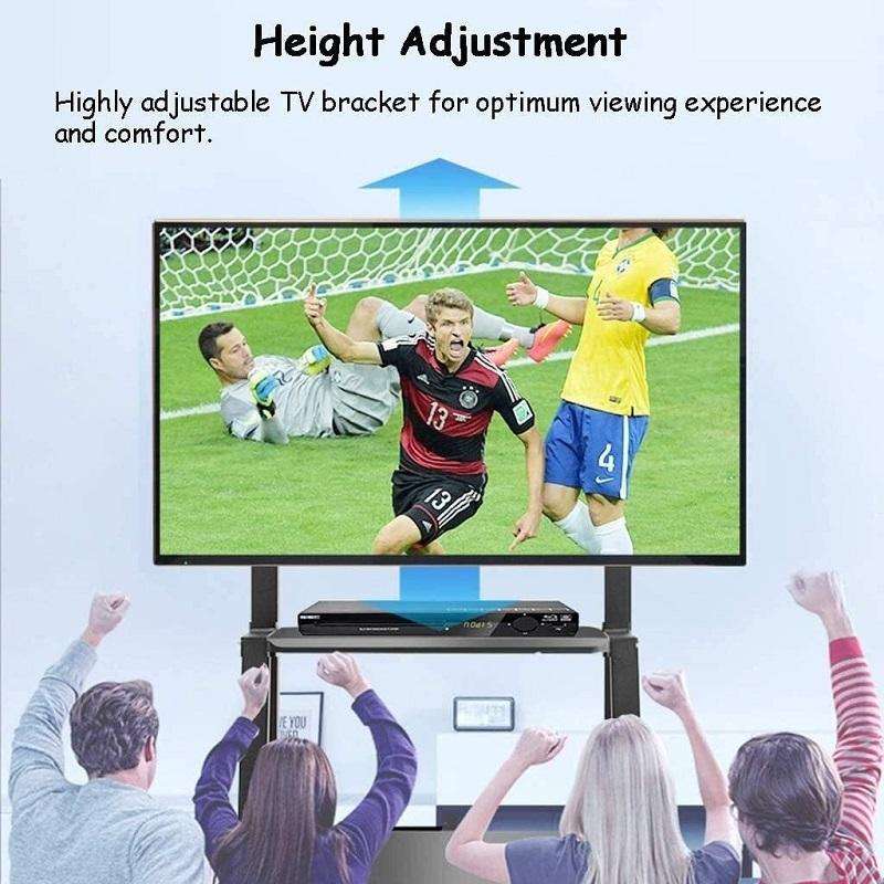 XF1336 Heavy-Duty TV Trolley Stand for 60100 Screens  Mobile Floor Stand with Wheels & Shelf  M