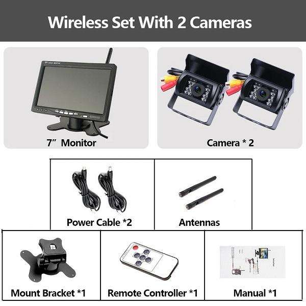7 Wireless Parking Camera For Heavy Duty Vehicles