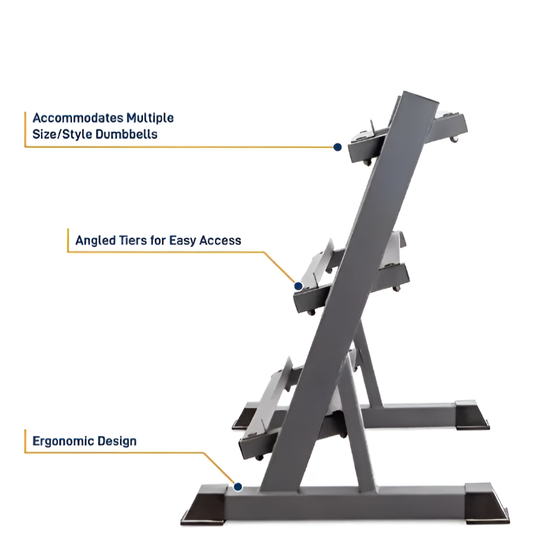 3-Tier Dumbbell Rack  Heavy-Duty Gym Equipment Storage Stand for Home & Commercial Use
