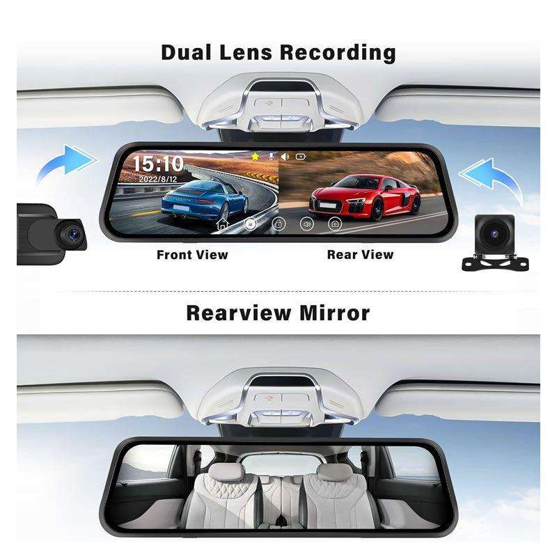 9-Inch Starlight Night Vision Dash Camera  Full HD 1080p Car DVR with Wide-Angle Lens & Loop Record
