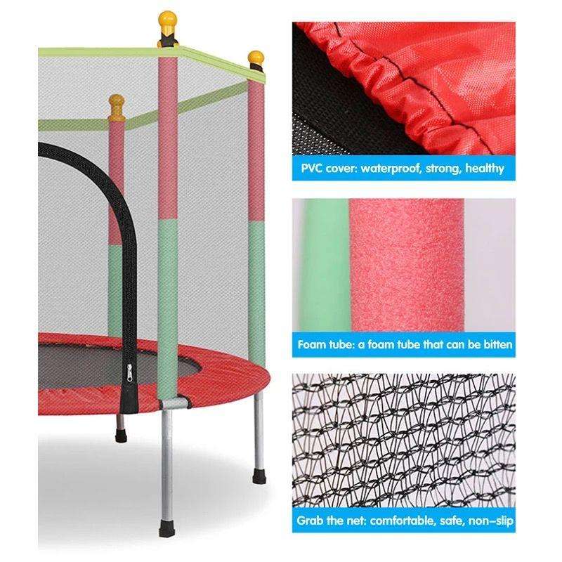 Kids Trampoline with Safety Net & Fence - Outdoor Jumping Bounce Bed for SA