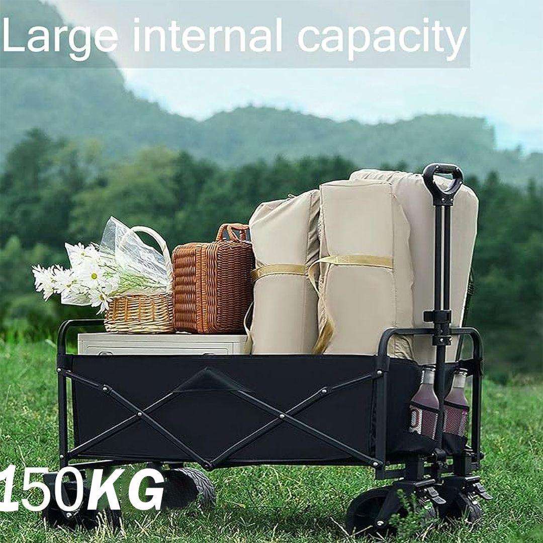 Compact Folding Camping Cart & Heavy-Duty Utility Wagon - All-Terrain Outdoor Gear Trolley for South