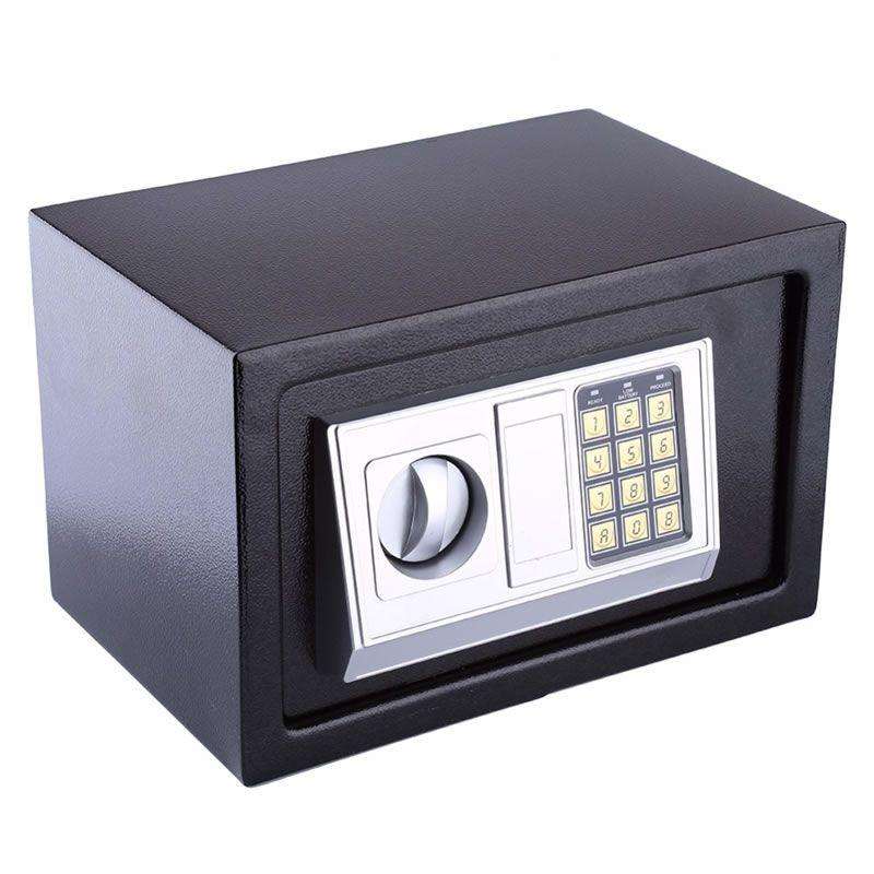 Durable Digital Electronic Safe Box with Keypad & Tubular Keys  4mm Steel