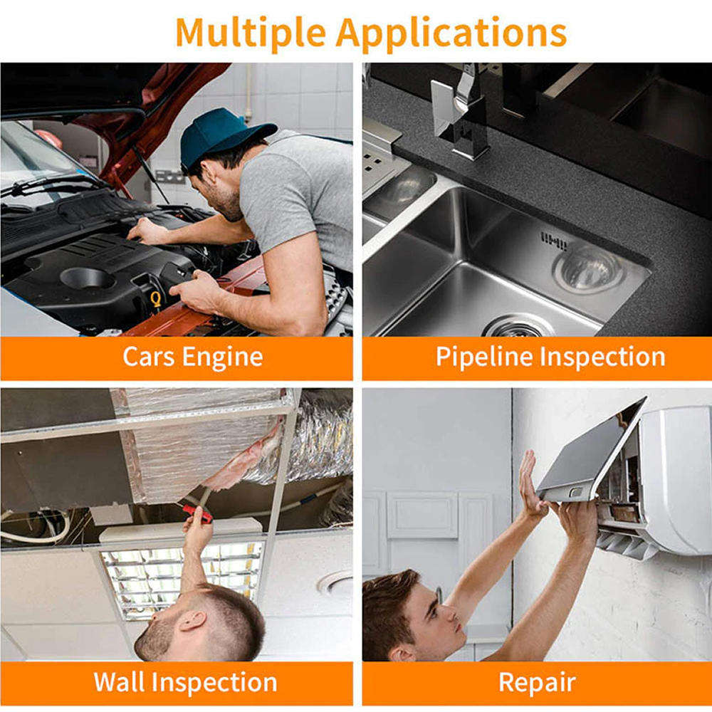 Inspection Camera with LED Light, Flexible Cable & USB/Type-C Comp