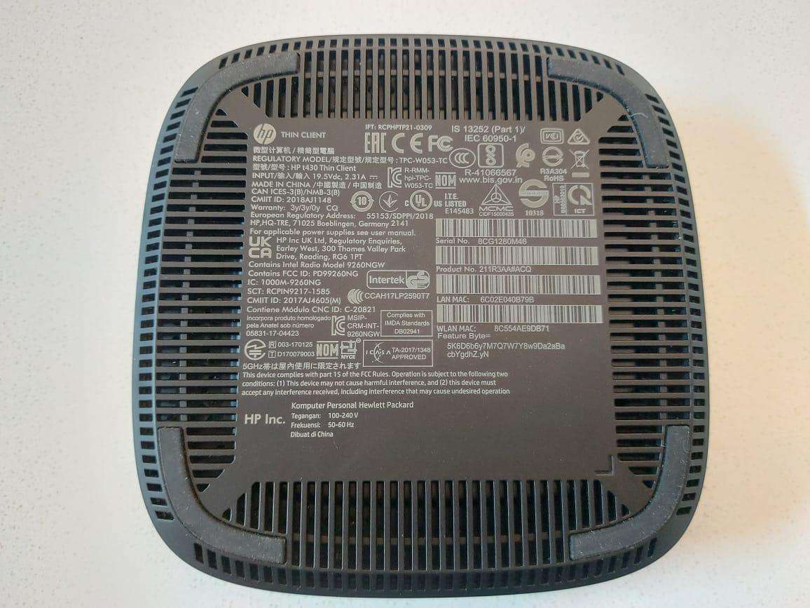 HP t430 Thin Client - 1.1 GHz - Intel - Intel Celeron - N4020