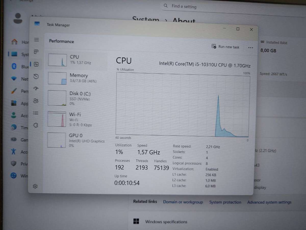 2020 HP Zbook Firefly 15 G7 i5-10310U 1.7GHz 8GB Ram 256GB NVMe SSD