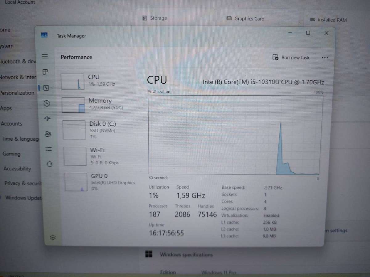 2020 HP Zbook Firefly 15 G7 i5-10310U 1.7GHz 8GB Ram 256GB NVMe SSD