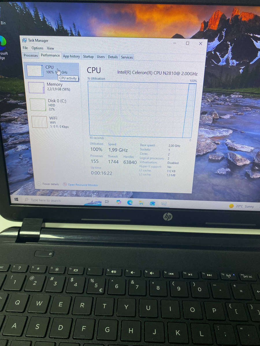 HP 250 G2 Notebook Intel Celeron N2810 @ 2.00GHz