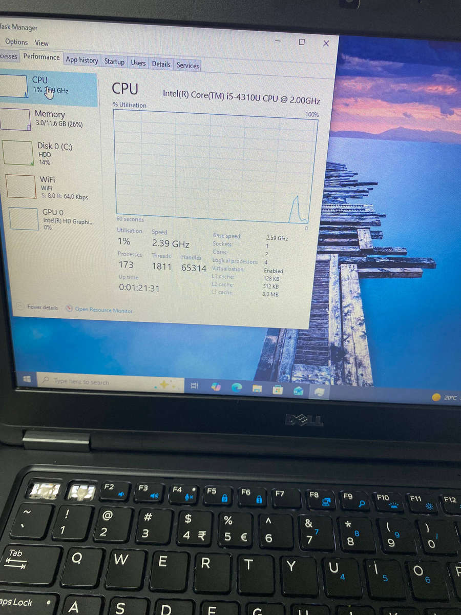 Dell Latitude E5250 Intel Core i5-4310U @ 2.00GHz