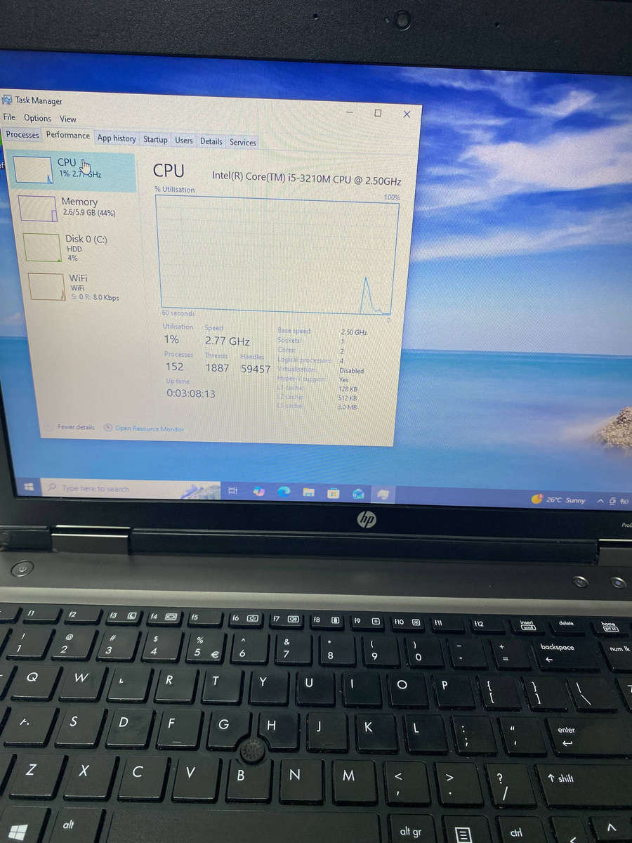 HP ProBook 6570b Intel Core i5-3210M @ 2.50GHz
