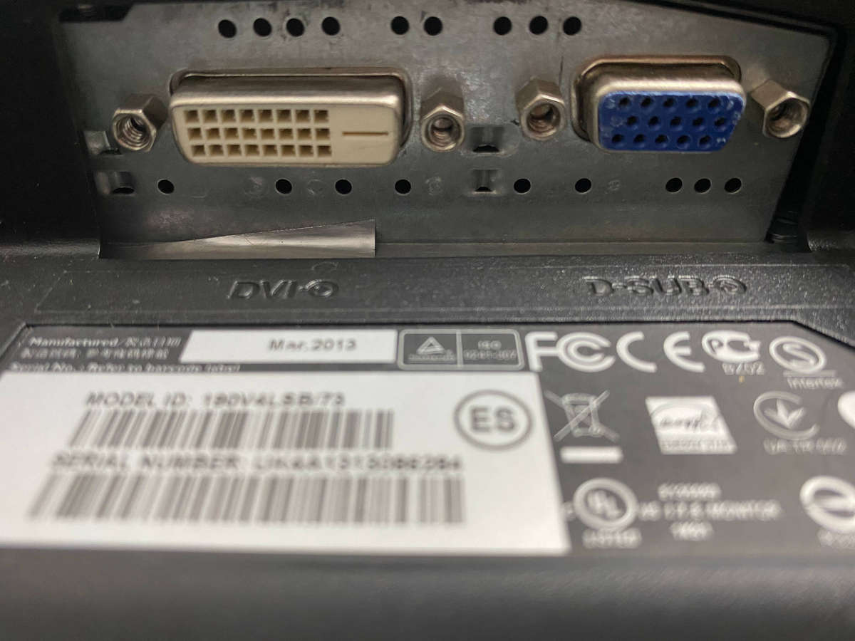 Philips V-Line 190V Monitor screen