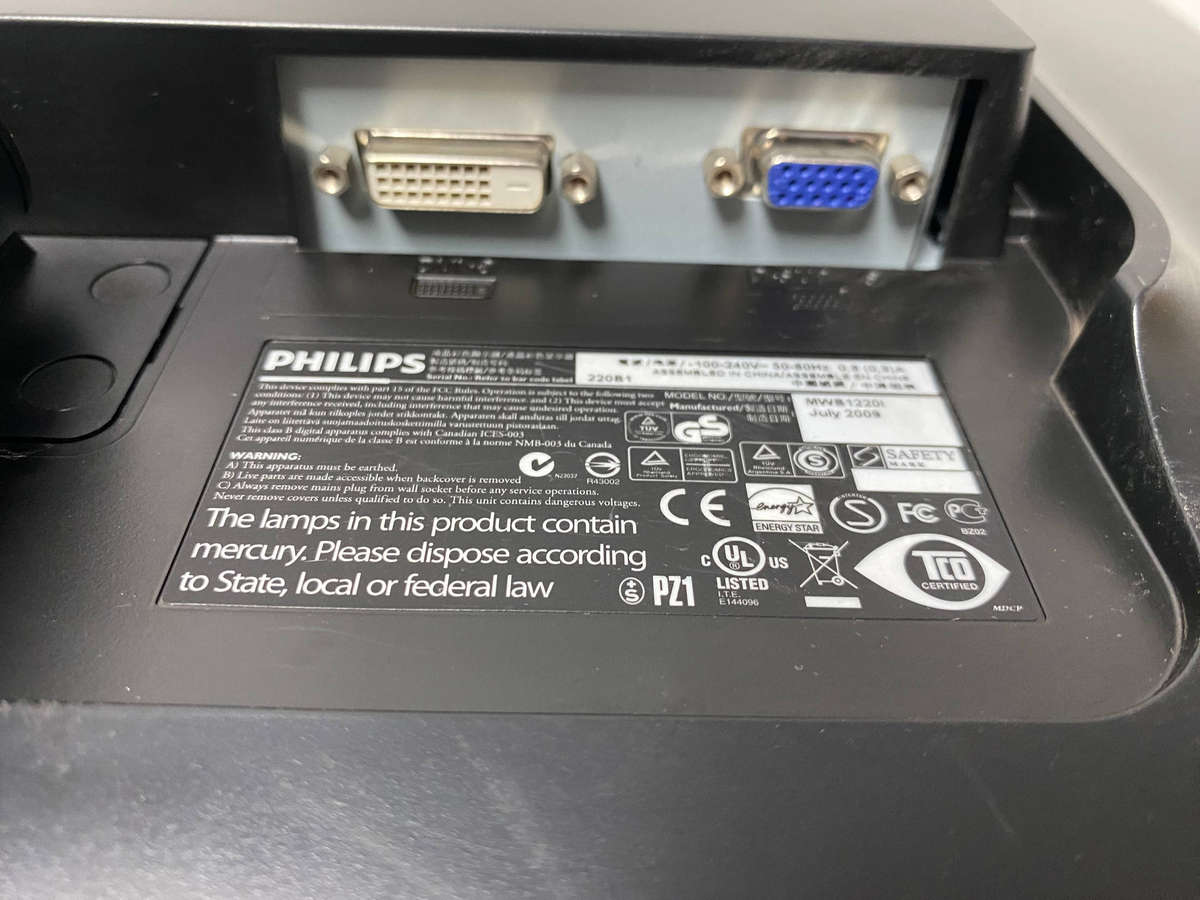 Philips Brilliance 220B Monitor Screen